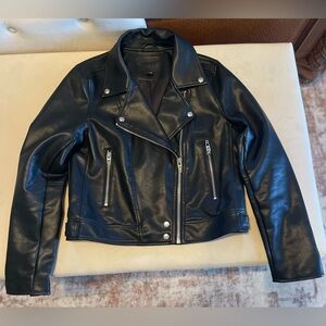 Black (P)Leather Biker Jacket